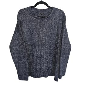 Talbots XL Cotton Blend Cable Knit Crewneck Sweater
